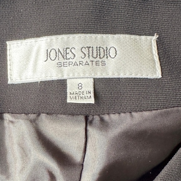 Jones Studio Separates Black Sleek Sophisticated Open Blazer Jacket Women’s 8 - Picture 2 of 6
